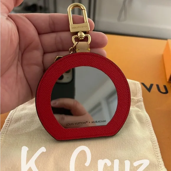 Louis Vuitton Red Mirror Keychain - Picture 2 of 9